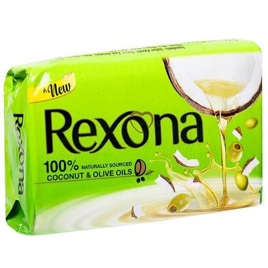 Rexona Coconut & Olive Oils 100 Gm  റെക്സോണ കോക്കനട്ട് & ഒലിവ് ഓയിൽ.