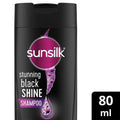 Sunsilk Stunning Black Shine Shampoo 80ml   സൺ‌സിൽക്ക് ബ്ലാക്ക് ഷൈൻ ഷാംപൂ
