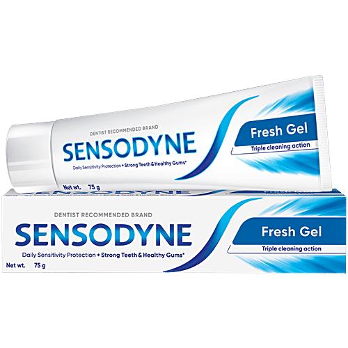 Sensodyne 75 Gm Fresh Gel Toothpaste   സെൻസോഡൈൻ ഫ്രഷ് ജെൽ ടൂത്ത് പേസ്റ്റ്